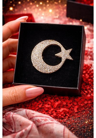 Öğretmen Temalı Abc Broş Kırmızı Elma Detaylı Gümüş Renk Şık Öğretmen Hediyesi Renkli