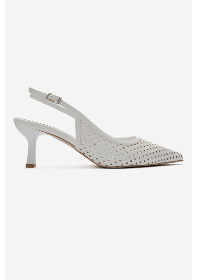 Luvishoes Uvıen Beyaz Cilt Kadın Topuklu Ayakkabı
