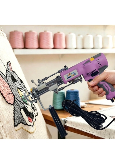 Ak-v Tufting Tabancası - Tufting Makinesi Pembe