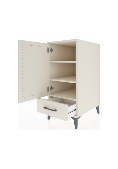 Kronos Komodin 3 Raflı Tek Çekmeceli Tek Kapaklı 44x59x96 Aytaşı-aytaşı Aytası