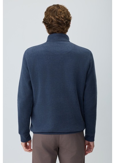 Morven Erkek Lacivert Fermuarlı Bato Yaka Dynamic Fit Sweatshirt 27ks063003200 Lacivert