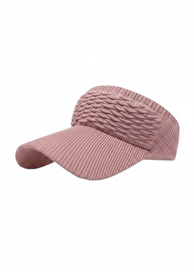 Giyu Shop Yazlık Örgü Dokulu Kadın Vizör Şapka - Spor Stil Pembe