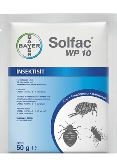 Solfac Wp 10 - 50 Gr Sinek Sivirisinek Hamam  Pire Haşere