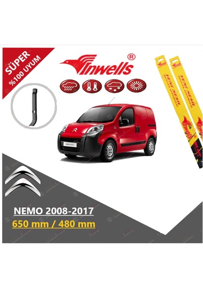 Citroen Nemo İnwells Muz Silecek Takımı 2008-2017