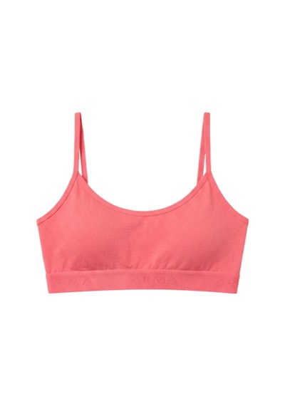 Genç Kız İp Askılı Çıkarılabilir Pedli Yarım Atlet Alıştırma Sütyeni 3'lü Paket Pembe Pembe