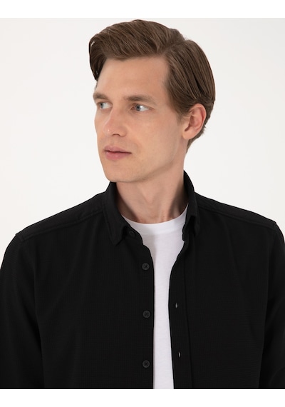 Pierre Cardin Erkek Siyah Gömlek Desenli 50307162-vr046 Siyah