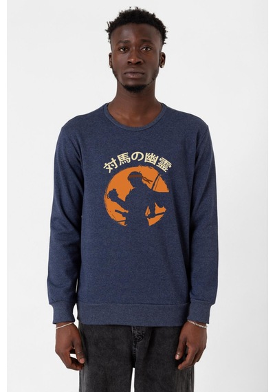 Ghost Of Tsushima The Island Japanese İndigo Erkek 2ip Sweatshirt 001