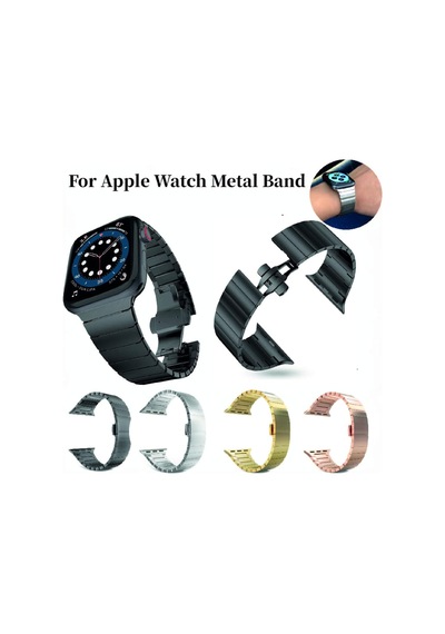 Apple Watch Tüm Seriler İle Uyumlu Balıksırtı Baklalı Paslanmaz Çelik Kordon 38-40-41 Mm Gold Çok Renkli Apple Watch Tüm Seriler İle Uyumlu Balıksırtı Baklalı Paslanmaz Çelik Kordon 38-40-41 Mm Gold Çok Renkli