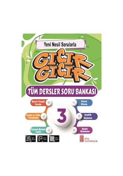 Ata Yayıncılık 3. Sınıf Gıcır Gıcır Tüm Dersler Soru Banka