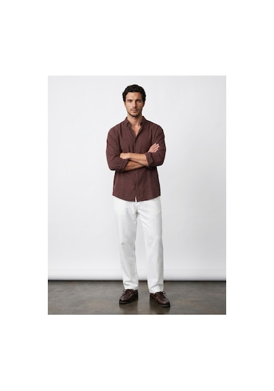 Baselco Amalfi Muslin Oversize Gömlek - Basic Fresh Kahverengi