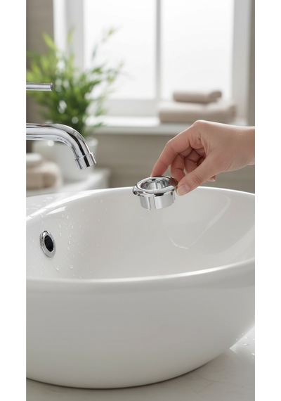 Lavabo Taşma Yüzüğü Krom Her Lavaboyla Uyumlu