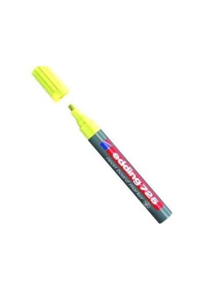 Edding Fosforlu Sarı Board Markör Kalemi Kesik Uç E-725 Sarı