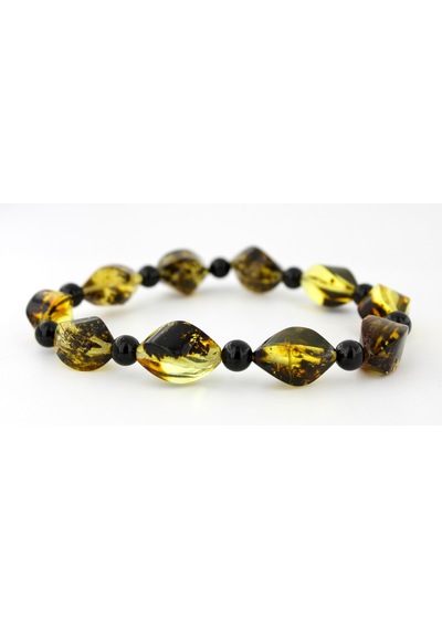 Kehribar Bileklik Özel Tasarım Ambergold Blk23-37 Çok Renkli