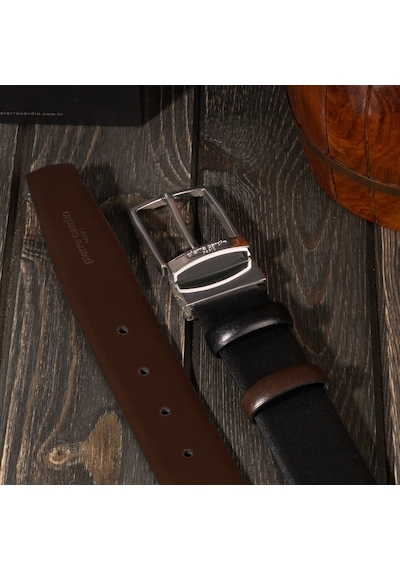 Pierre Cardin Çift Yönlü Deri Kemer En 3,5cm Pc-cift01 Siyah - Lacivert
