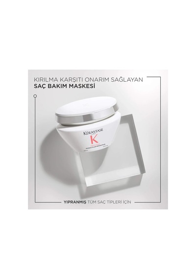 Kerastase Premiere Masque Filler Réparateur, Hasar Görmüş Saçlar İçin Saç Bakım Maskesi, 200 Ml Çiçekli Beyaz
