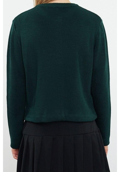 Ersefa Stil Modern Kadın Regular Standart Kol Bisiklet Yaka Basic Ceket Siyah