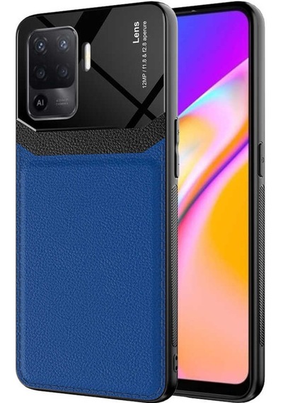 Oppo Reno 5 Lite Kilif Lens Deri Görünümlü Tpu Kapak 499749428