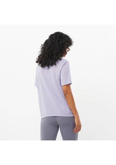 Salomon Shakeout Core Kadın Koşu Tişört Cosmıc Sky Lc2425500 Mor