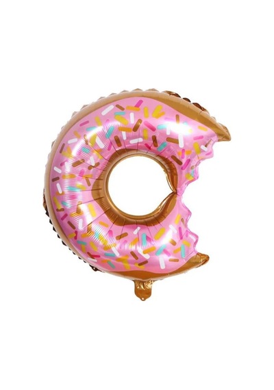 65x45 Cm Donut Folyo Balon - Doğum Günü Parti Dekorasyon Balonu Çok Renkli