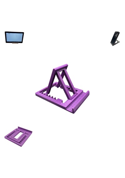 Özel Üretim Katlanabilir & Ayarlanabilir 7 Kademeli Telefon Tablet Standı Tablet Telefon Tutucu Lila