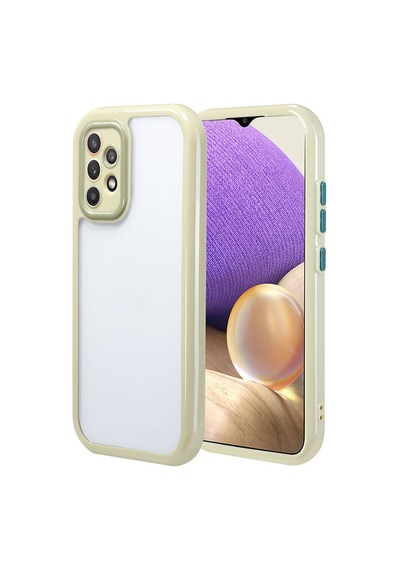 Zore Samsung Galaxy Uyumlu A32 4g Kılıf Kamera Korumalı Renkli Kenar Ve Çerçeve Tasarımlı Nvth Vitamin Kapak-yeşil