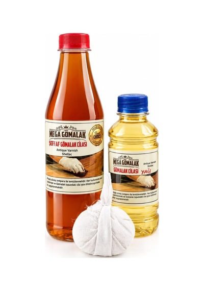 Şeffaf Gomalak 330ml + Cila Yağı 250ml + Sürme Topu Hediyeli