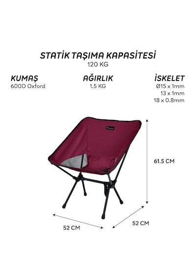 Freecamp Jett Katlanır Sandalye-bordo
