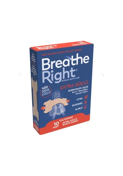 Breathe Right Burun Bandı Extra Güçlü Standart Boy 10 Lu
