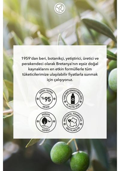 Yves Rocher Duş Jeli - Nemlendirici Ferahlatıcı Zeytin Turunç -sls,sles İçermez,vegan-200ml Diğer