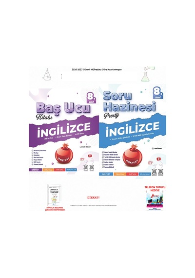Nartest 8. Sınıf Baş Ucu İngilizce 2 Kitap Seti