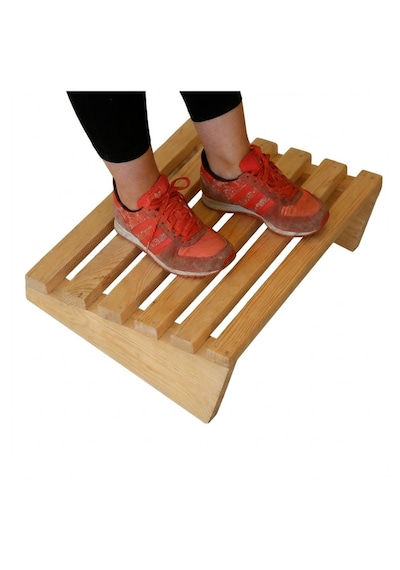 Ahşap Masa Altı Ayaklık Ayak Desteği Ayak Koyma Standı Doğal Ahşap 35x45 Orta Boy