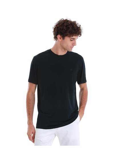Hatemoğlu Lacivert Regular Fit Düz Bisiklet Yaka Triko Tişört 35102024c006 005 Lacivert