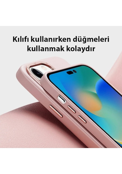 Dux Ducis Grit Series İphone 14 Pro 6.1inç Premium Magsafe Uyumlu Kılıf- 5775 Pembe