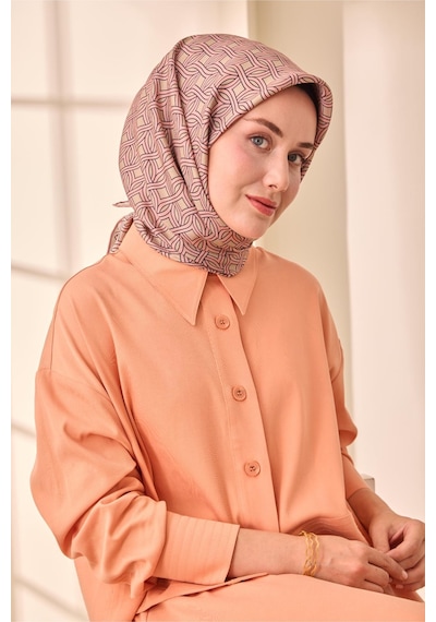 Silk Home Twill İpek Eşarp - 11479-25 Pembe Vizon