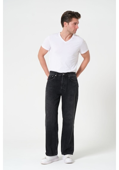 Barmore Super Baggy Fit Jean Unisex Siyah