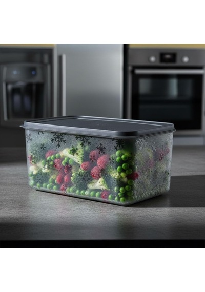 Deconox No Frost Silikon Yumuşak Kapalı Saklama Kabı Dondurucu Ve Buzluk Saklama Kabı 3150 Ml, Kapak Sku: Smg8690010168757 Açık
