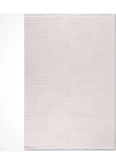 Bespoky Geometrik Modern Salon Halısı Krem - Ekru - Ty05k
