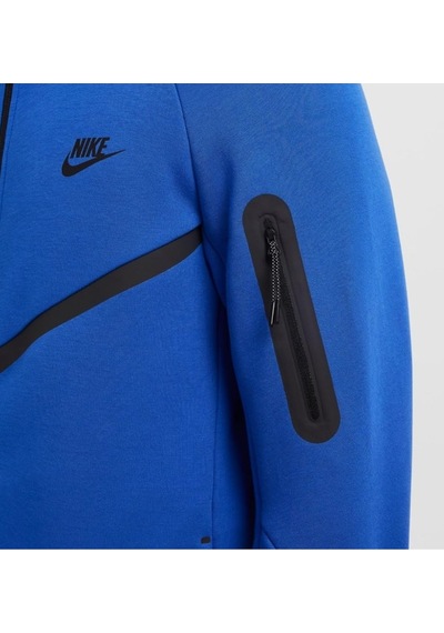 Tech Fleece Windrunner Hoodie Erkek Sweatshirt Mavi
