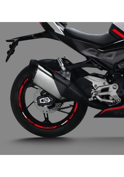 Cfmoto 450sr Sticker Jant Dışı Şerit Baskılı Kırmızı