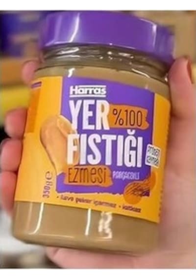 Katkısız Yer Fıstığı Ezmesi Fıstık Ilave Şeker Içermeyen 4 Adet X 350 Gr