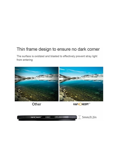 K&f Concept Nano-k Serıes 62mm Hmc-cpl Filtre Ultra İnce Çok Kaplamalı
