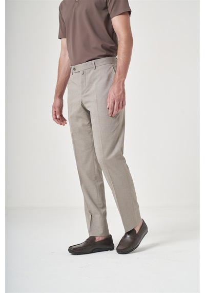 İmza Camel Yan Cep Filafil Desen Comfort Fit Esnek Pantolon 1003260153 Deve Camel