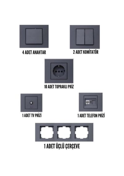 Ovivo Priz Takım Set + Çerçeveli 002