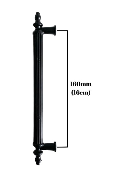 Plastik Siyah Kulp Mobilya Ve Dolap Kulpu Siyah 160mm 4 Adet Siyah