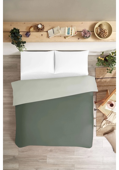Özdilek Colourist -a.yeşil K.yeşil- Battal Çift Kişilik King Size Nevresim Sadece Nevresim İçerir