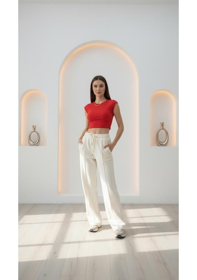 Divinus Crop Top T-shırt Kırmızı