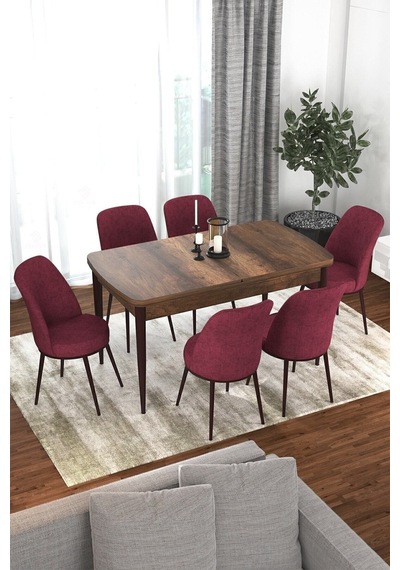 Canisa Kor Serisi 70x114 Açılabilir Mutfak Masası Takımı Barok Desen Masa 6 Bordo Sandalye Beyaz Canisa Kor Serisi 70x114 Açılabilir Mutfak Masası Takımı Barok Desen Masa 6 Bordo Sandalye Beyaz