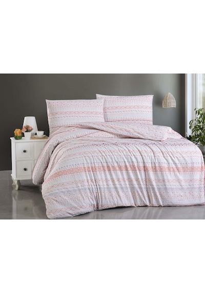 Cotton Collection Ranforce Çift Kişilik Nevresim Takımı Havana Çok Renkli
