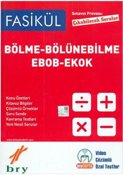 Birey Yayınları Fasikül Matematik Bölme Bölünebilme Ebob Ekok 202