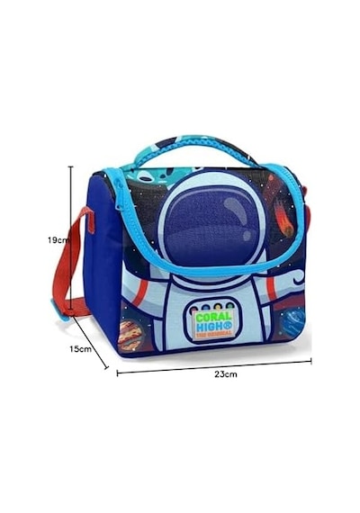 Erkek Çocuk Mavi Astronot Okul Ve Piknik Beslenme Çantası .